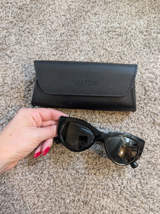 Valentino Accessories - Valentino Rockstud Cat Eye Sunglasses With Case